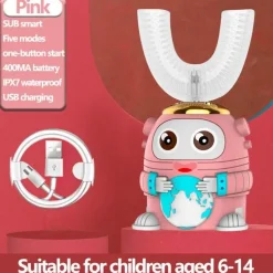 Aqua Essence Badezimmer-Kids Ultrasonic Toothbrush - Smart Silicone Dental Care for Children