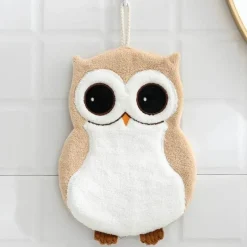 Tom Küche & Esszimmer-Kinderhandtuch aus Mikrofaser, Elefant/Nilpferd, süßes Tier-Design