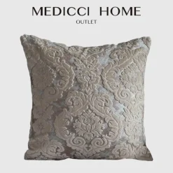 Pillow Haven Bettzeug-Kissenbezüge aus barockem Damast-Samt – 45 x 45 cm, dekorative Kissen