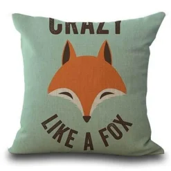 Plush Perch Bettzeug-Kissenbezüge mit Fuchsmuster - Dekorative Kissenbezüge