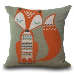 Plush Perch Bettzeug-Kissenbezüge mit Fuchsmuster - Dekorative Kissenbezüge