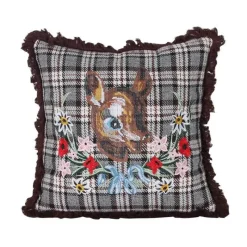 Pillow Haven Bettzeug-Kissenbezüge mit Katzenstickerei aus Samt und Quasten – gemütliche Kissenbezüge