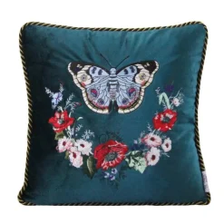 Pillow Haven Bettzeug-Kissenbezüge mit Katzenstickerei aus Samt und Quasten – gemütliche Kissenbezüge