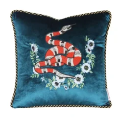 Pillow Haven Bettzeug-Kissenbezüge mit Katzenstickerei aus Samt und Quasten – gemütliche Kissenbezüge