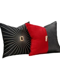 Pillow Haven Bettzeug-Kissenbezüge mit Stickerei, 50 x 50 cm, dekorative Kissenbezüge für Zuhause und Hotel