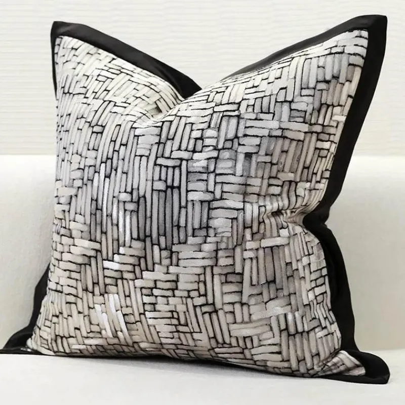 Pillow Haven Bettzeug-Kissenbezüge mit Stickerei, 50 x 50 cm, dekorative Kissenbezüge für Zuhause und Hotel