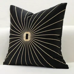 Pillow Haven Bettzeug-Kissenbezüge mit Stickerei, 50 x 50 cm, dekorative Kissenbezüge für Zuhause und Hotel