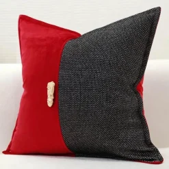 Pillow Haven Bettzeug-Kissenbezüge mit Stickerei, 50 x 50 cm, dekorative Kissenbezüge für Zuhause und Hotel