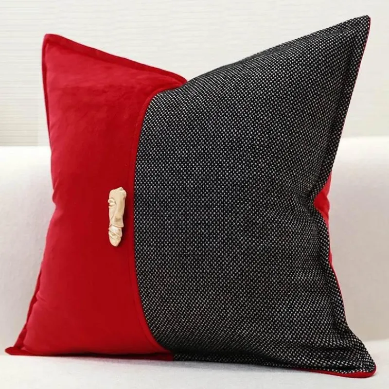 Pillow Haven Bettzeug-Kissenbezüge mit Stickerei, 50 x 50 cm, dekorative Kissenbezüge für Zuhause und Hotel