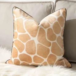 Pillow Haven Bettzeug-Kissenbezug aus beflocktem Samt mit Tigermuster und Leopardenmuster