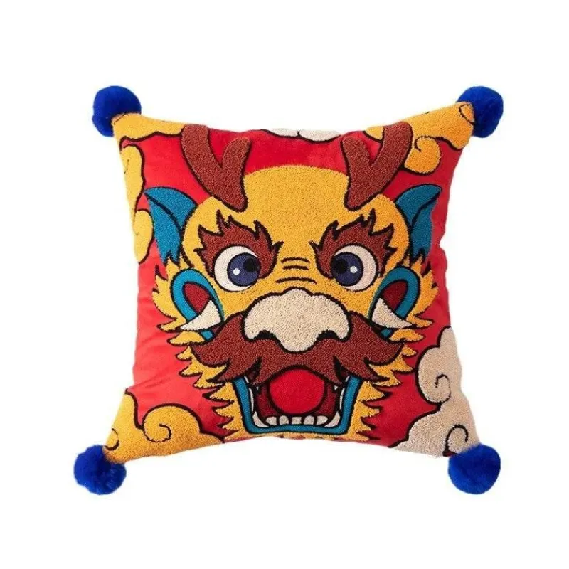 Pillow Haven Bettzeug-Kissenbezug „Drchenjhr“ 45 x 45 cm – bestickt mit Hrbll-Dekor