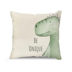 Pillow Haven Bettzeug-Kissenbezug mit Cartoon-Tiermotiv, Leinen, für die Heimdekoration