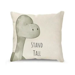 Pillow Haven Bettzeug-Kissenbezug mit Cartoon-Tiermotiv, Leinen, für die Heimdekoration