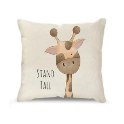 Pillow Haven Bettzeug-Kissenbezug mit Cartoon-Tiermotiv, Leinen, für die Heimdekoration