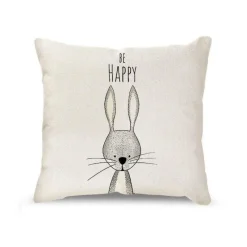 Pillow Haven Bettzeug-Kissenbezug mit Cartoon-Tiermotiv, Leinen, für die Heimdekoration