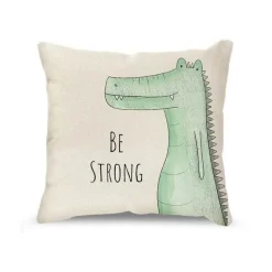 Pillow Haven Bettzeug-Kissenbezug mit Cartoon-Tiermotiv, Leinen, für die Heimdekoration