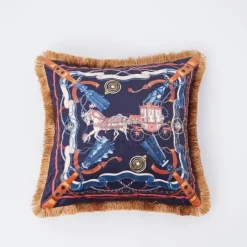 Pillow Haven Bettzeug-Kissenbezug mit Dschungeltieren – Luxus-Satin mit goldenen Quastenfransen