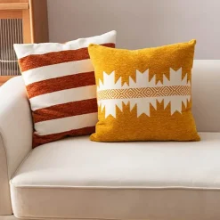 Cozy Cushions Bettzeug-Kissenbezug mit geometrischem Muster - Dekoratives Kissen