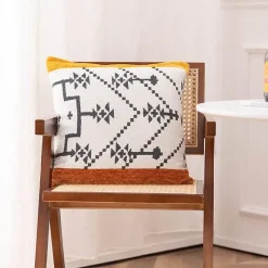 Cozy Cushions Bettzeug-Kissenbezug mit geometrischem Muster - Dekoratives Kissen