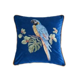 Pillow Haven Bettzeug-Kissenbezug mit Leopardenstickerei – Dekoratives Akzentkissen mit Tiermuster