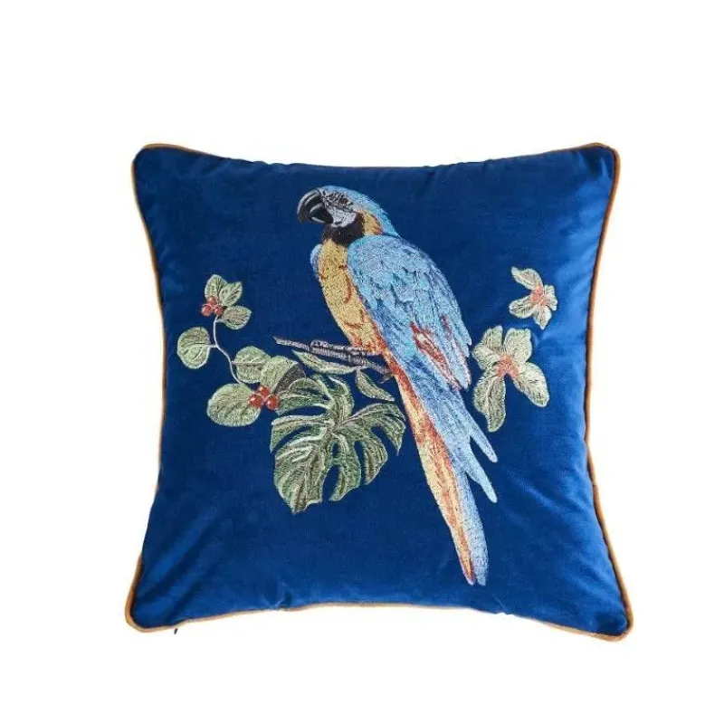 Pillow Haven Bettzeug-Kissenbezug mit Leopardenstickerei – Dekoratives Akzentkissen mit Tiermuster