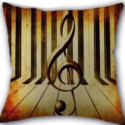 Plush Perch Bettzeug-Kissenbezug mit Musiknoten – Dekorativer Kissenbezug