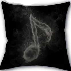 Plush Perch Bettzeug-Kissenbezug mit Musiknoten – Dekorativer Kissenbezug