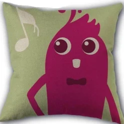 Plush Perch Bettzeug-Kissenbezug mit Musiknoten – Dekorativer Kissenbezug