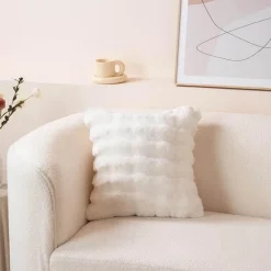 Cozy Cushions Bettzeug-Kissenset aus Kaninchenfellimitat – weiche Dekokissen