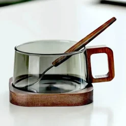 Cup Couture Küche & Esszimmer-Kiyomi Glasbecher-Set – Elegantes Kaffee-Trinkgeschirr für Zuhause