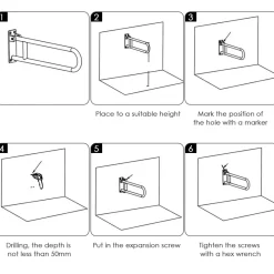 The Relaxation Nook Mobilitäts- Und Support-Tools|Gesundheits-Gadgets-Klappbare Badezimmer-Armlehne - Stützsitz für ältere Menschen