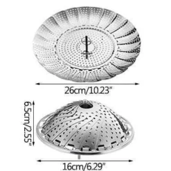 Deco Küche & Esszimmer-Klappbarer Dampfgarer aus Edelstahl – Küchenwerkzeug für Gemüse