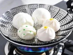 Deco Küche & Esszimmer-Klappbarer Dampfgarer aus Edelstahl – Küchenwerkzeug für Gemüse