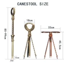 Gear Up u0026 Go Camping-Werkzeuge|Outdoor-Gadgets-Klappbarer Gehstockhocker - Stützsitz für den Außenbereich