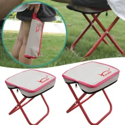 Wild u0026 Free Gear Camping-Werkzeuge|Outdoor-Gadgets-Klappbarer Hocker aus Edelstahl – leichtes, platzsparendes Design