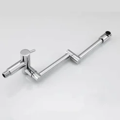 The Culinary Kit Küche & Esszimmer-Klappbarer Topffüller-Wasserhahn aus Chrom zur Wandmontage