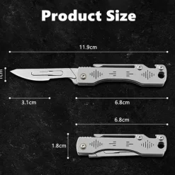 The Outdoor Vault Camping-Werkzeuge|Heimwerkzeuge-Klappbares Campingmesser - Outdoor-Werkzeug aus Edelstahl