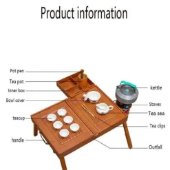 Adventure Basecamp Camping-Werkzeuge|Camping Im Freien-Klappbares tragbares Campingtisch-Set – Reisetisch mit Stühlen