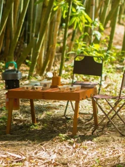 Adventure Basecamp Camping-Werkzeuge|Camping Im Freien-Klappbares tragbares Campingtisch-Set – Reisetisch mit Stühlen