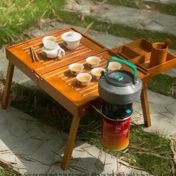 Adventure Basecamp Camping-Werkzeuge|Camping Im Freien-Klappbares tragbares Campingtisch-Set – Reisetisch mit Stühlen