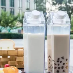 Tom Küche & Esszimmer-e Milchkarton-Wasserflasche - Tragbarer Plastikbecher für Saft und Tee