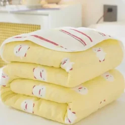 Wrap u0026 Relax Bettzeug-Klassische Baumwolldecke – Sechslagige dünne Gazedecke für Betten und Sofas