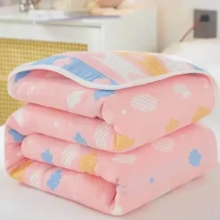 Wrap u0026 Relax Bettzeug-Klassische Baumwolldecke – Sechslagige dünne Gazedecke für Betten und Sofas