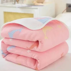 Wrap u0026 Relax Bettzeug-Klassische Baumwolldecke – Sechslagige dünne Gazedecke für Betten und Sofas