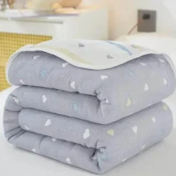Wrap u0026 Relax Bettzeug-Klassische Baumwolldecke – Sechslagige dünne Gazedecke für Betten und Sofas