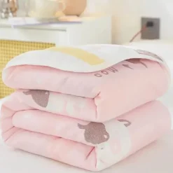 Wrap u0026 Relax Bettzeug-Klassische Baumwolldecke – Sechslagige dünne Gazedecke für Betten und Sofas