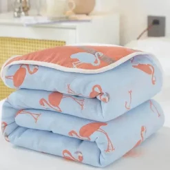 Wrap u0026 Relax Bettzeug-Klassische Baumwolldecke – Sechslagige dünne Gazedecke für Betten und Sofas