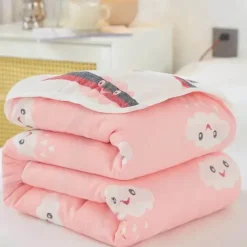 Wrap u0026 Relax Bettzeug-Klassische Baumwolldecke – Sechslagige dünne Gazedecke für Betten und Sofas