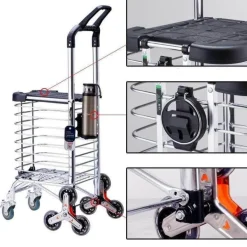 Comfort u0026 Style Gadgets Für Zuhause-Kletter-Einkaufswagen mit Rädern – leicht zu tragender Einkaufswagen