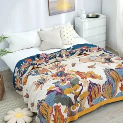 Wrap u0026 Relax Bettzeug-Klimaanlagendecke aus Baumwollgaze – Luxuriöser europäischer Überwurf